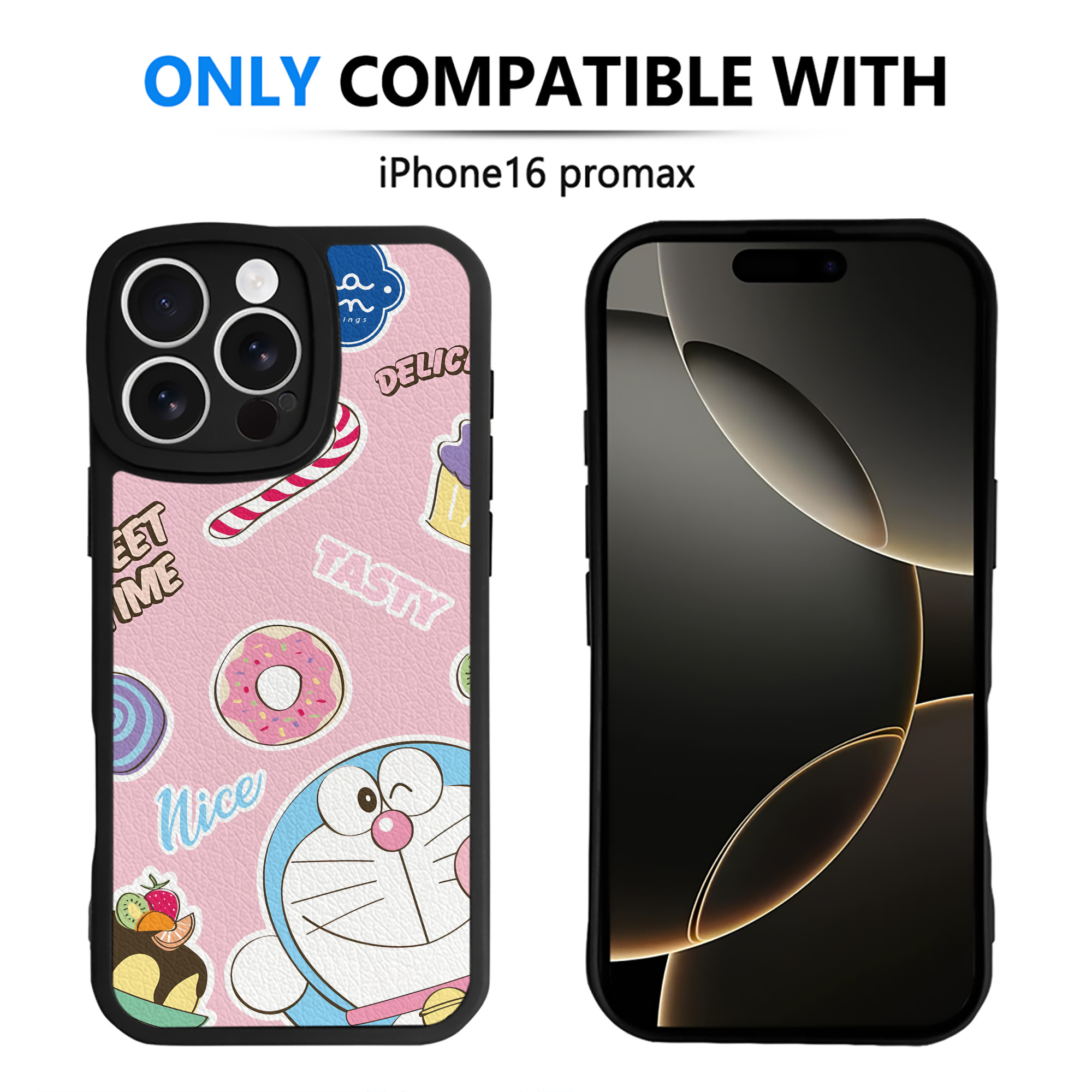（画像用） ドラえもん Doraemon 【iPhone 16シリーズ対応】シリコンスマホケース（レザー調） 材質：シリコン